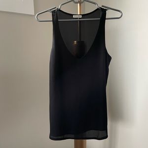 Silky Black Sleeveless Top